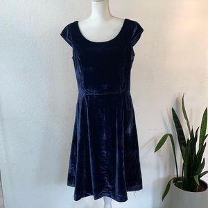 Issac Mizrahi Target Blue Velvet Dress SZ 12